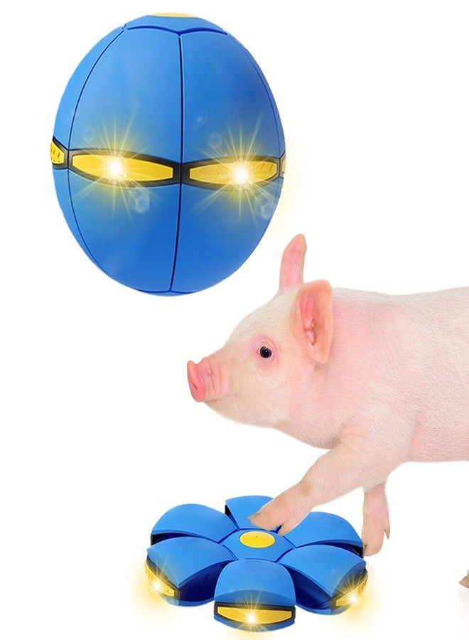 OOXYG Pig Toy - Toy for Pigs, Interactive Pig Flying Saucer Disc Ball Toys with 6 Lights for Mini Pigs, Enrichment Play for Pet Pigs Supplies Enjoyment and Fun - Image 1